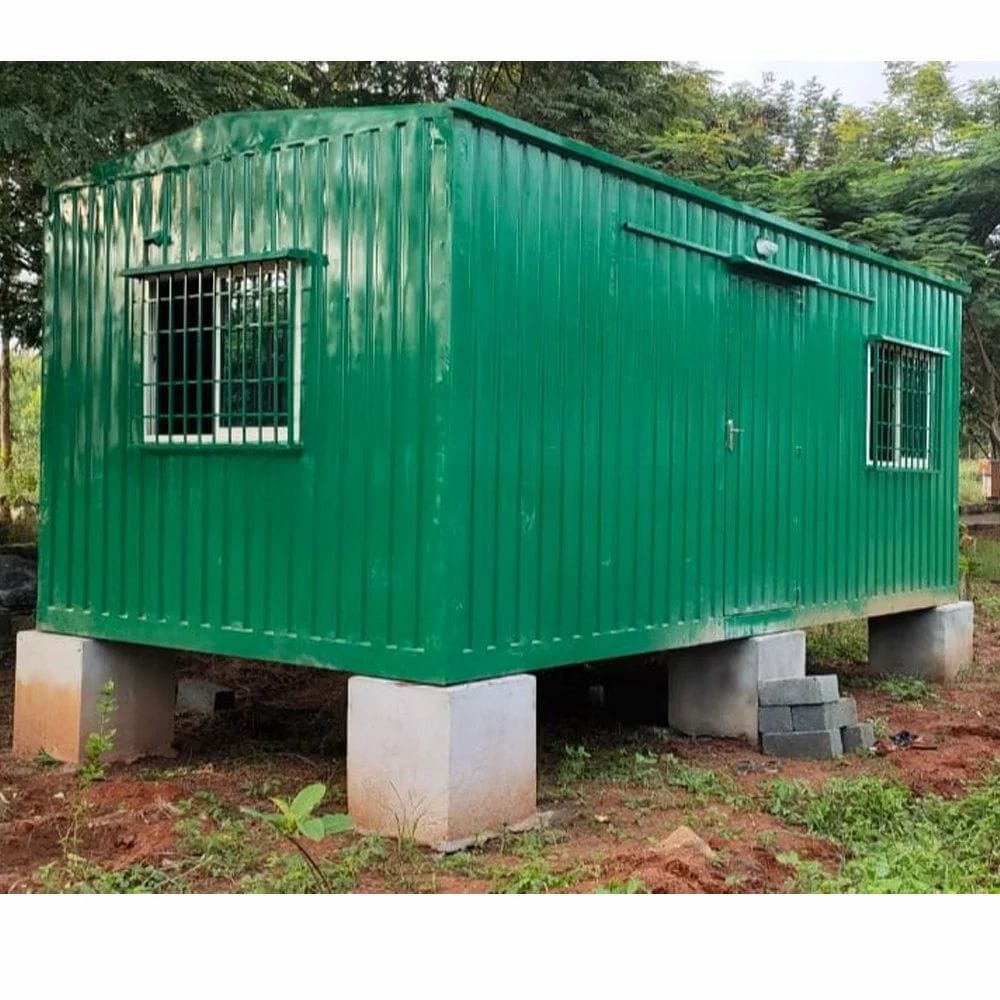 Mild Steel Green Portable Cabin